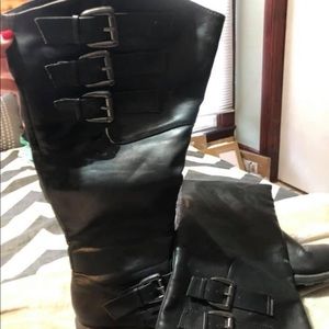 Knee high leather boots